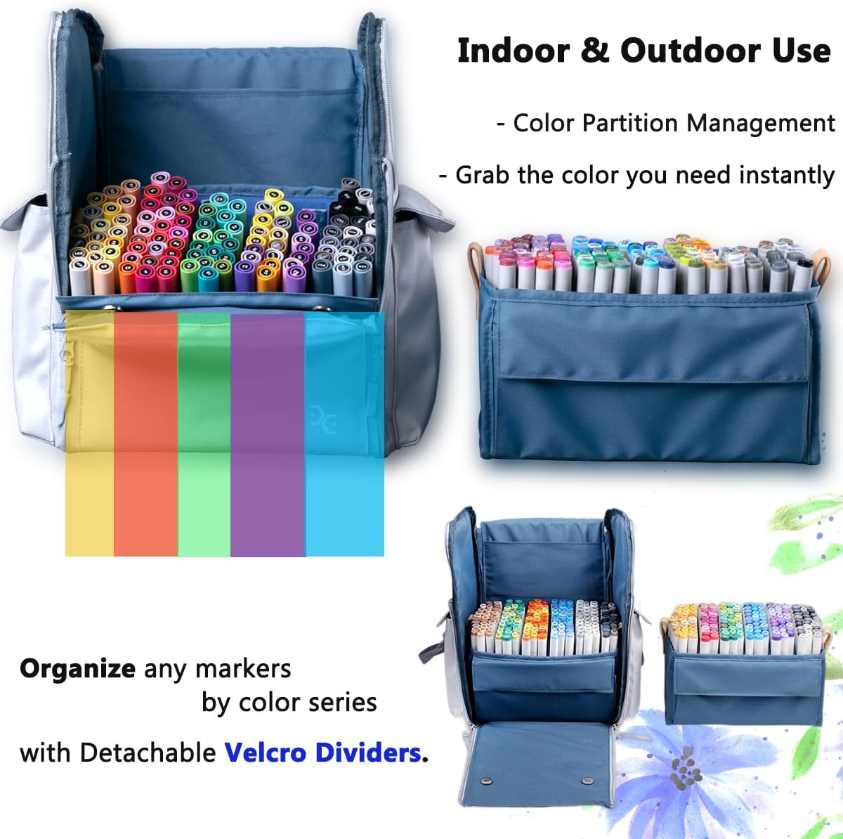 Togood Ultra-Large Storage Marker Pens Backpack, Shoulder Bag for Pens. Up to 300pcs pens