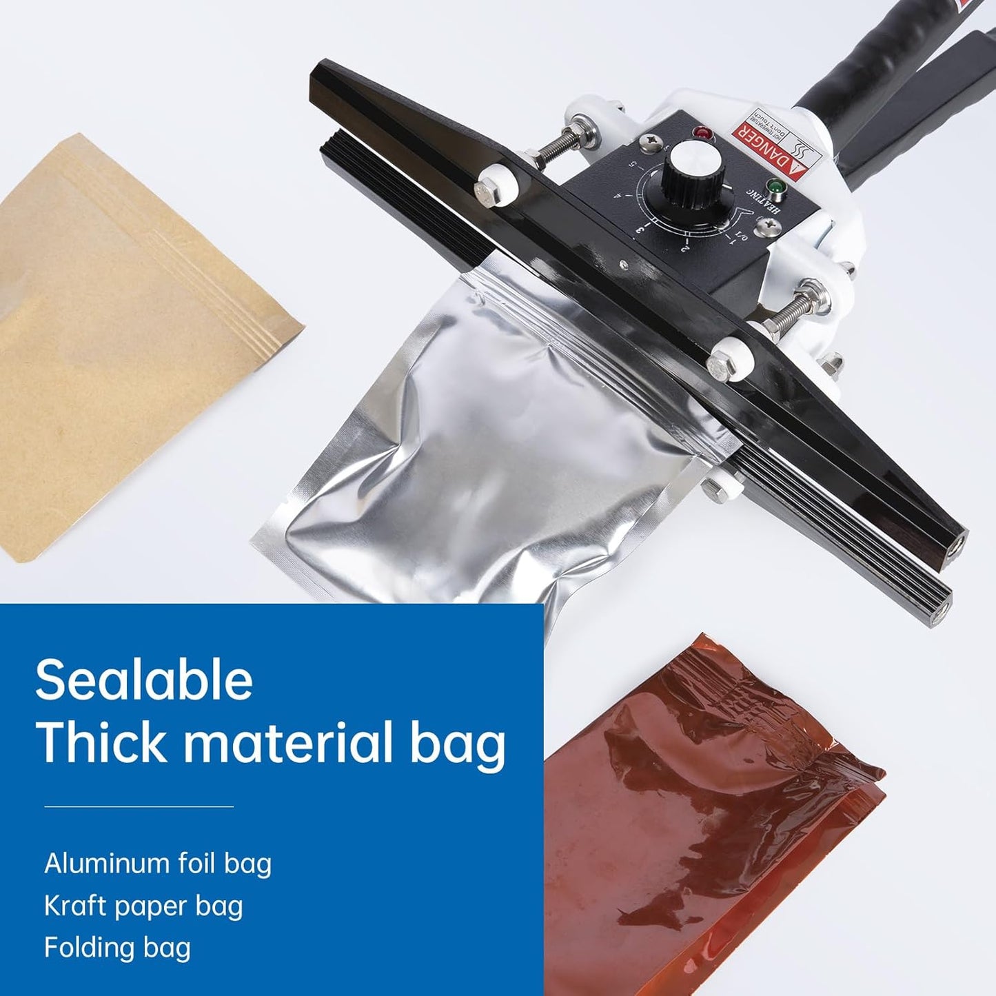 Portable Hand Held Heat Sealer Machine-R-PACK FKR-600, 24 Inches, For Foil Bag, Kraft Bag, Mylar Bag