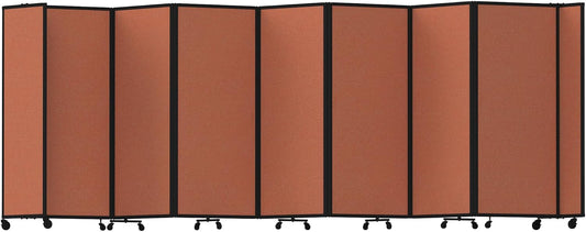 Versare Room Divider 360 Portable Wall Partition | Folding Panels | Large Freestanding Divider | Locking Wheels | Temporary Room Separator
