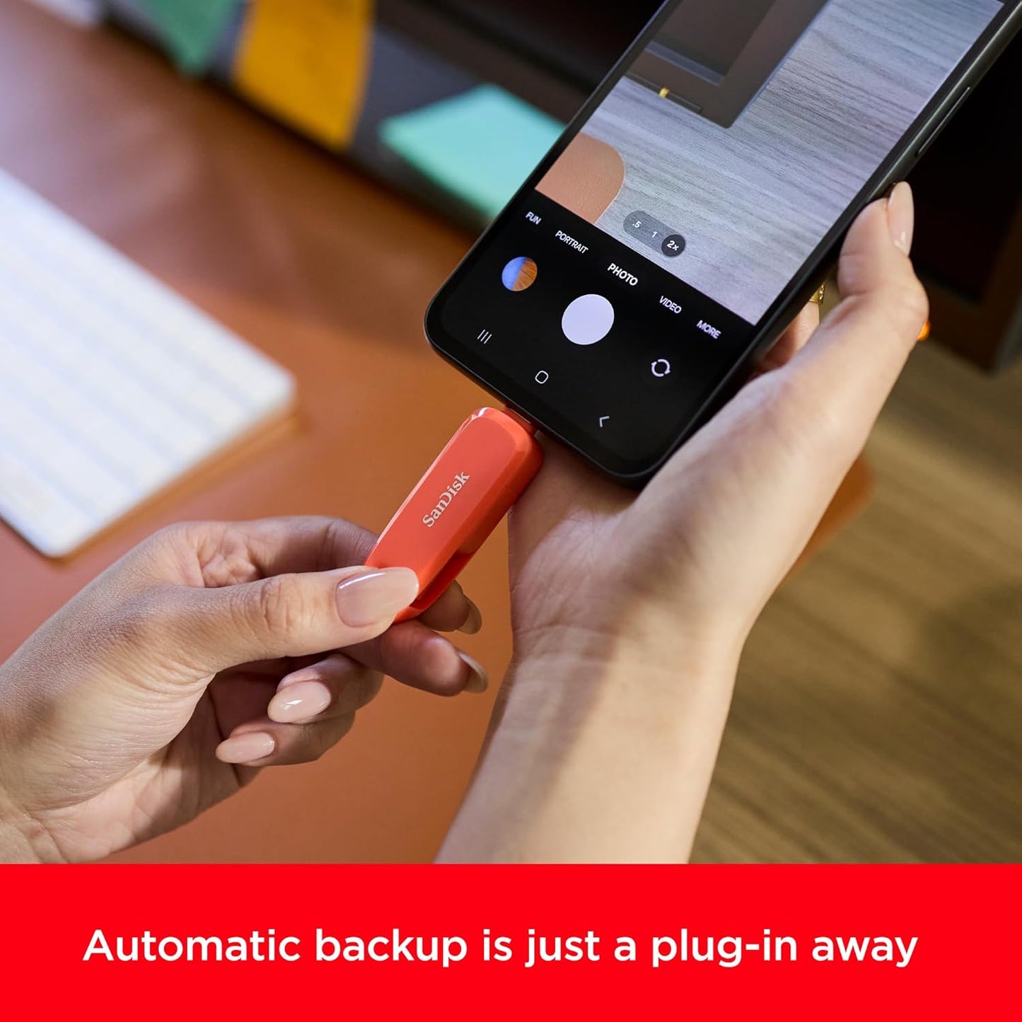 SanDisk 512GB Phone Drive for Android - The 2-in-1 USB for Smartphones, Tablets, and Computers - Thumb Drive with USB Type-C and Type-A Connectors, Purple Opulence - SDDDC6-512G-G46PO