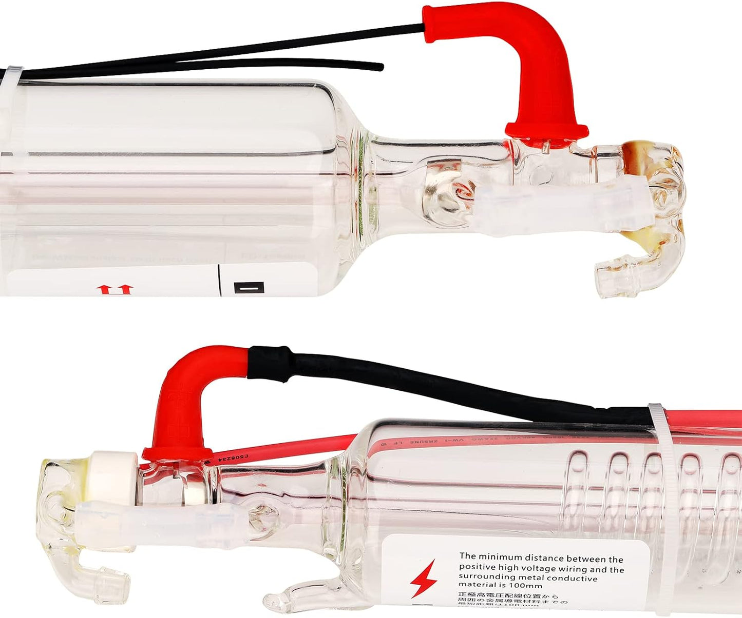 LD-Teemm CO2 Laser Tube, 40W CO2 Laser Tube with Coating 40 watt Length 700mm Dia. 50mm, Wire Pre-Connected for CO2 Laser Cutter Laser Engraving Cutting Machine
