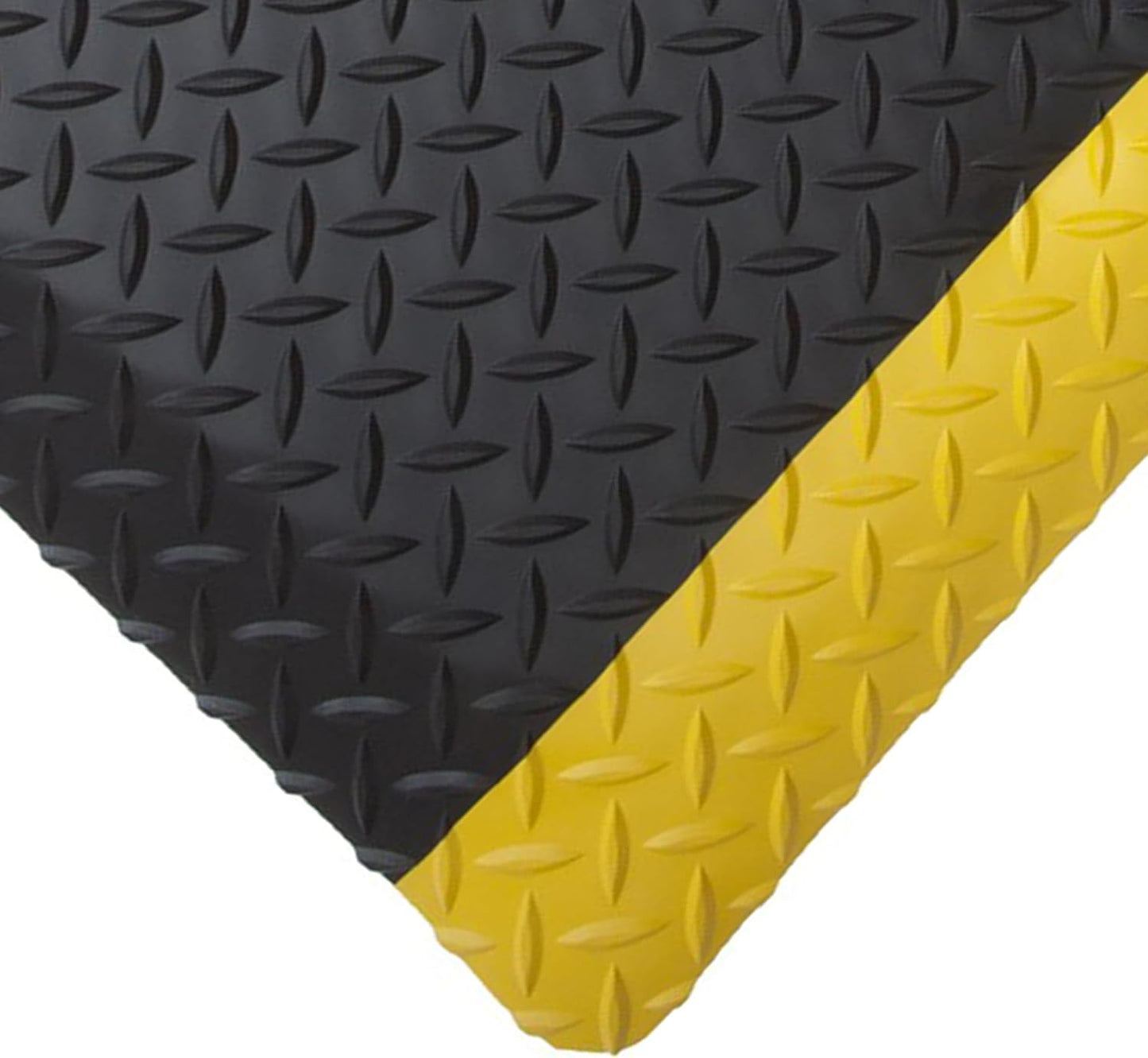 Rhino Mats, American Classic Diamond Anti-Fatigue Mats, Industrial Ergonomic Comfort Standing Mat for Work, Home, Garage, Office, Kitchen or Anywhere (Black/Yellow 9/16" Thick, 3 FT. x 20 FT.)
