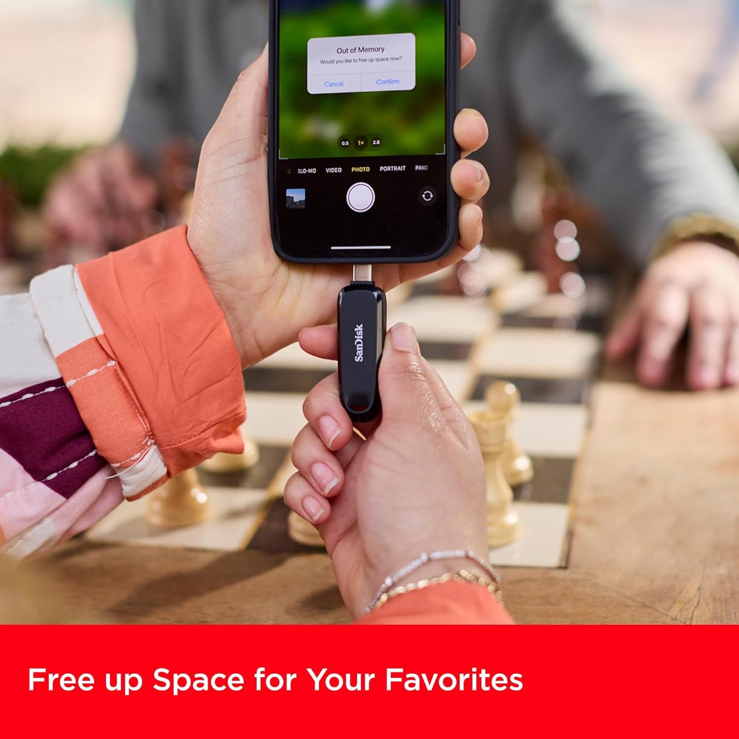 SanDisk 512GB Phone Drive - The 2-in-1 USB for Smartphones, Tablets, and Computers - Thumb Drive with USB Type-C and Type-A Connectors, Nasturtium Orange - SDDDC6-512G-G46NO