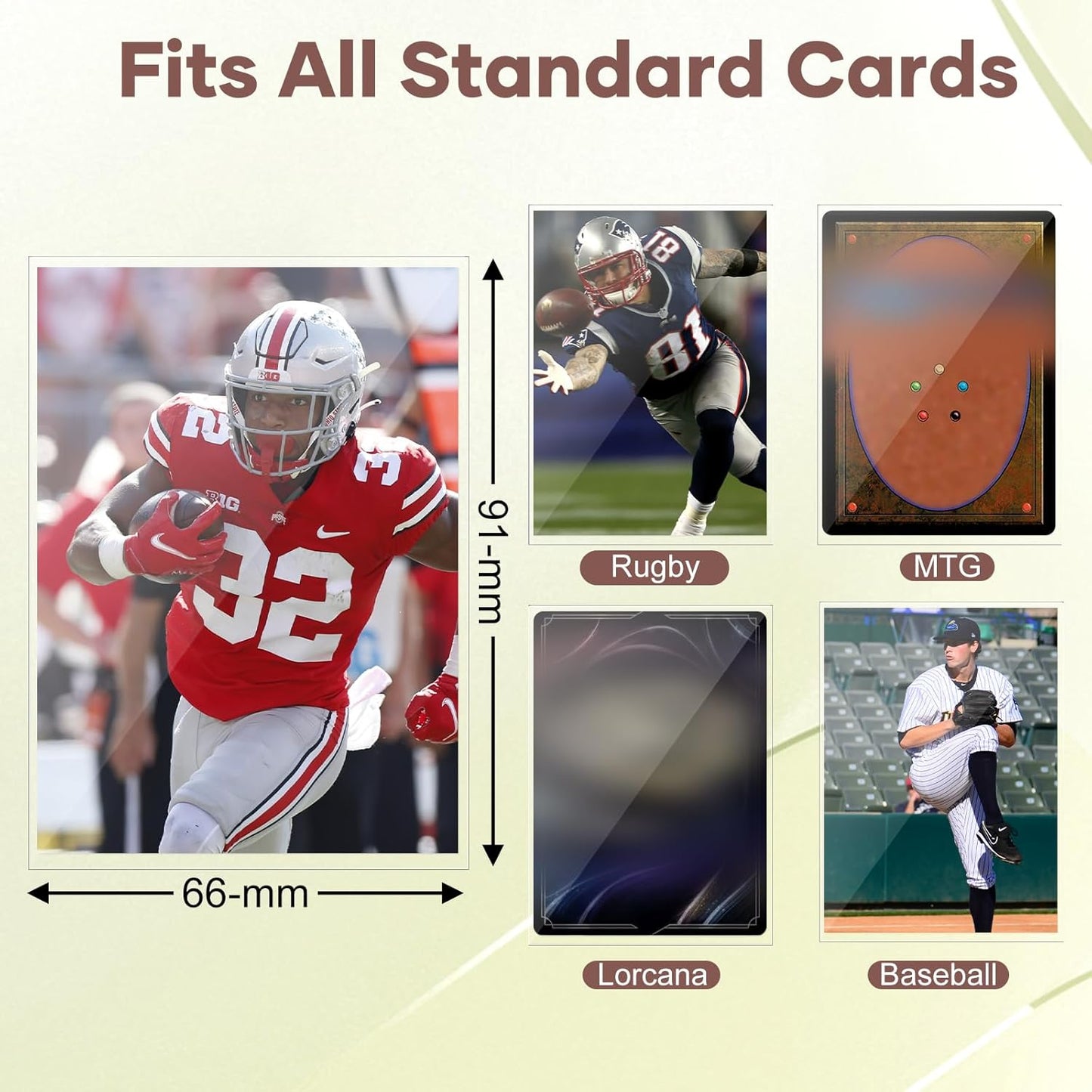5000 Counts Card Sleeves, Clear Penny Sleeves for Trading Cards, Baseball Card Sleeves, Soft Trading Cards Sleeve Fit for MTG, TCG, Baseball Cards, Football Cards, Game Cards