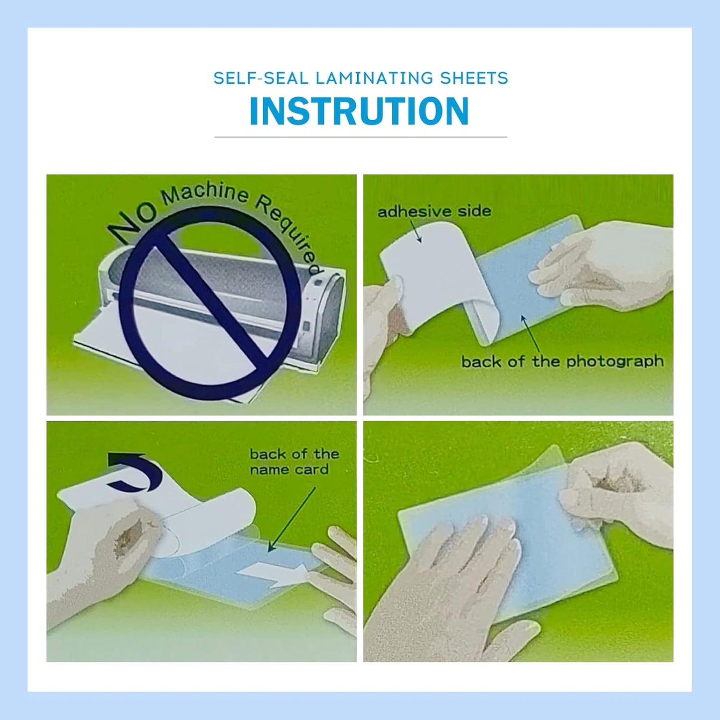 Uinkit Self Sealing Laminating Pouches, Waterproof Lamination Pouches, Permanent Adhesive 10mil Thickness 2.6x3.9inches 110Pack No Machine Needed (2.6x3.9Inchesx110Pack)