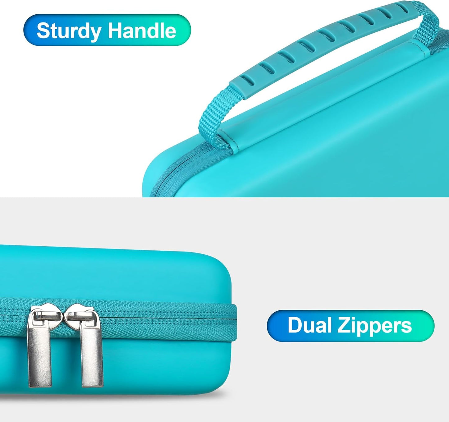 BOVKE Graphing Calculator Carrying Case for Texas Instruments TI-Nspire CX II CAS/CX II/CX/CX CAS Calculator and More - Mesh Pocket for USB Cables and Other School Supplies, Turquoise