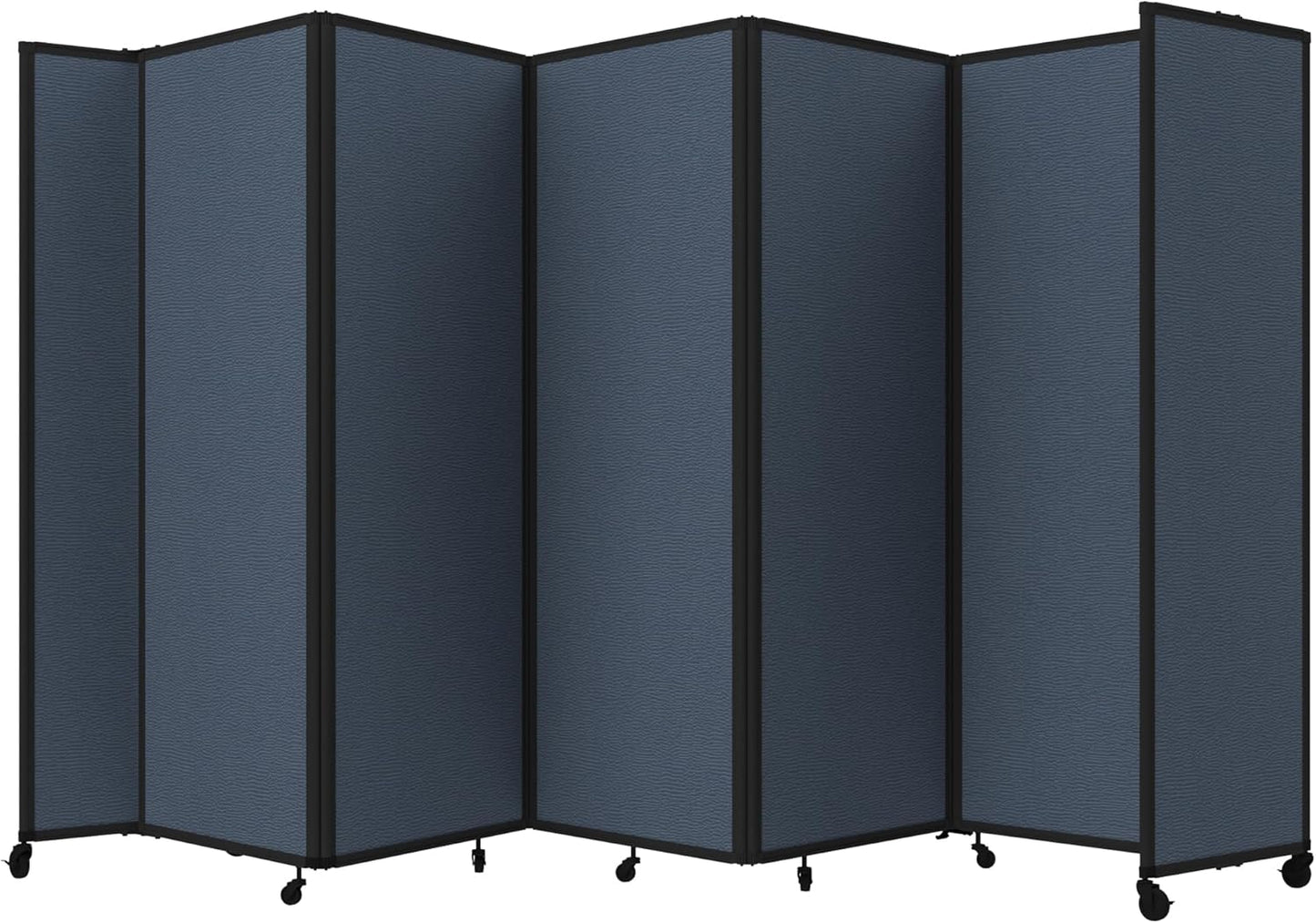 Versare Room Divider 360 Portable Wall Partition | Folding Panels | Large Freestanding Divider | Locking Wheels | Temporary Room Separator