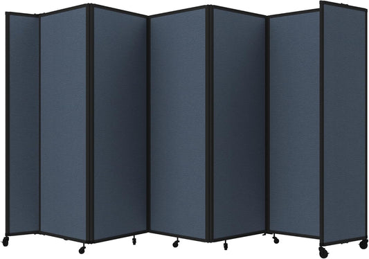 Versare Room Divider 360 Portable Wall Partition | Folding Panels | Large Freestanding Divider | Locking Wheels | Temporary Room Separator
