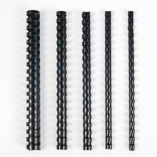 TOTiyea 100 Pack 19 Ring Binding Combs, Multi Sizes, 3/8 Inch, 1/2 Inch, 5/8 Inch, 3/4 Inch, 1 Inch, Letter Size, Black Binding Comb Spines Set