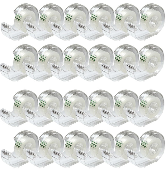 Tape, Clear Tape,Transparent Tape for Office Supplies and School Supplies,Glossy Finish,3/4 in x 720 in, Dispensered, 24 Pack