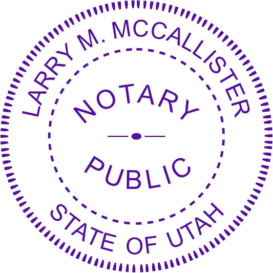 Utah Round Notary Embosser | Official State Embosser | Official Seals | Meets State Specifications (Utah, Round Embosser)