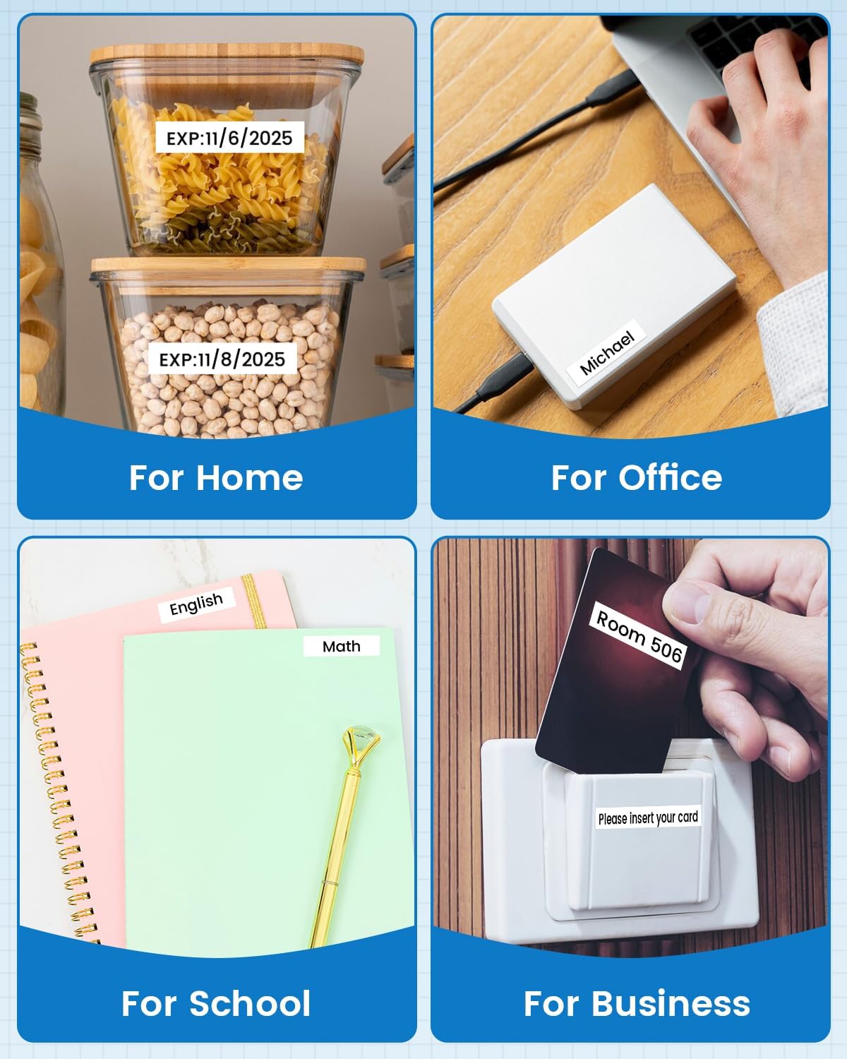 4-Pack TZe TZ Tape 12mm 0.47 Laminated White TZe-231 Replace for Brother P Touch Label Tape TZe231 for Brother Label Maker Tape PT-D210 PT-D220 PT-H110 PT-D610BT PT-D600 PT-D410 PT-D400 PT-H111 PTD200
