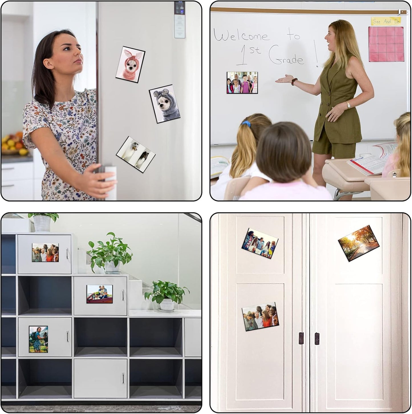 5X7 Magnetic Picture Frame for Fridge-20 Pack,Black Magnets Photo Sleeves