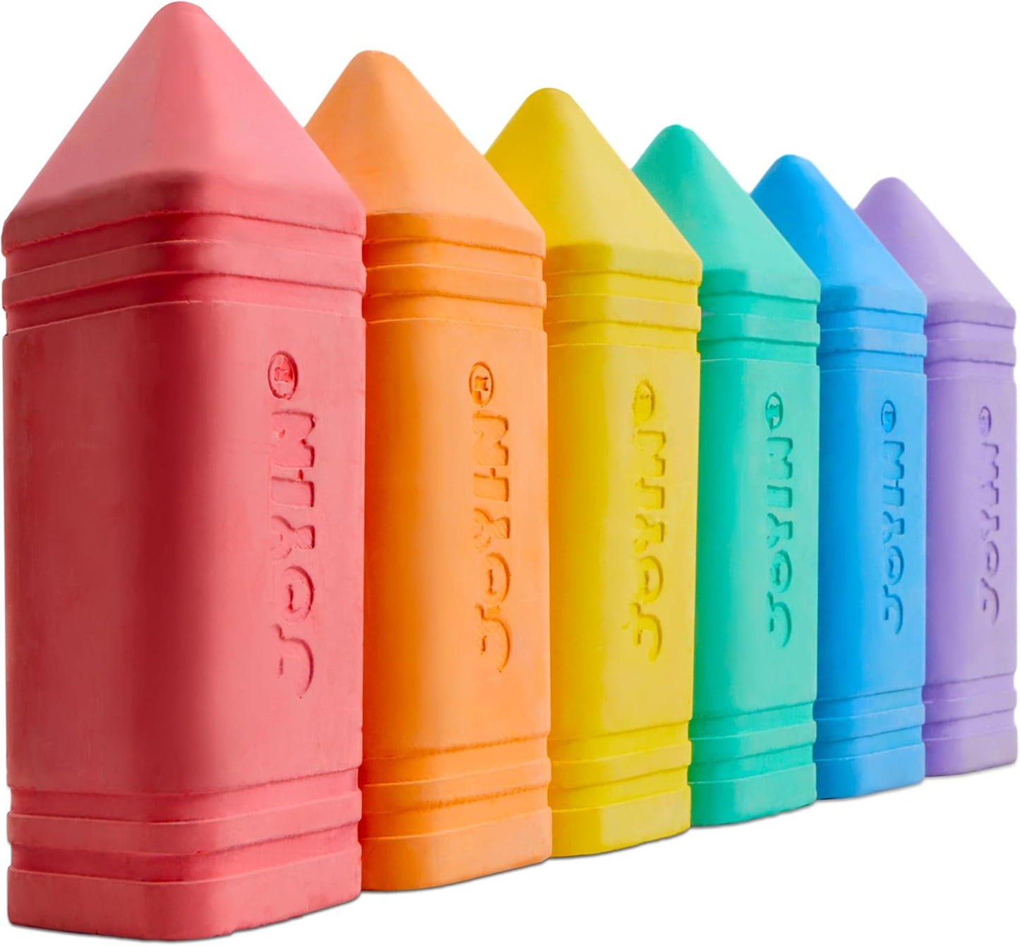 JOYIN 6 PCS Jumbo Sidewalk Chalk with 6 Colors, Washable Sidewalk Chalk for Kids, Non-Toxic Art Supplies, Outdoor Games, Playground Accessories