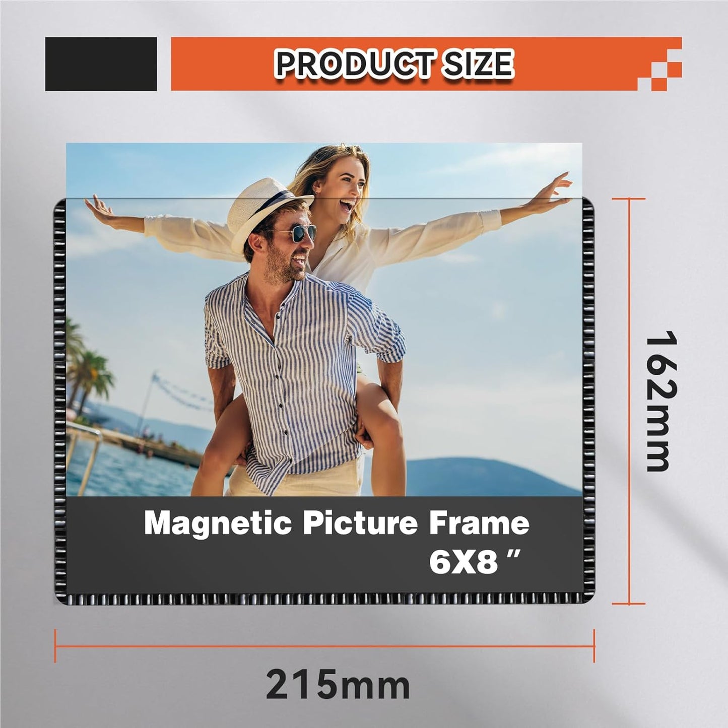 Magnetic Picture Frame 6x8 For Fridge,Sleeve Magnet Photo Pocket 12 PCS