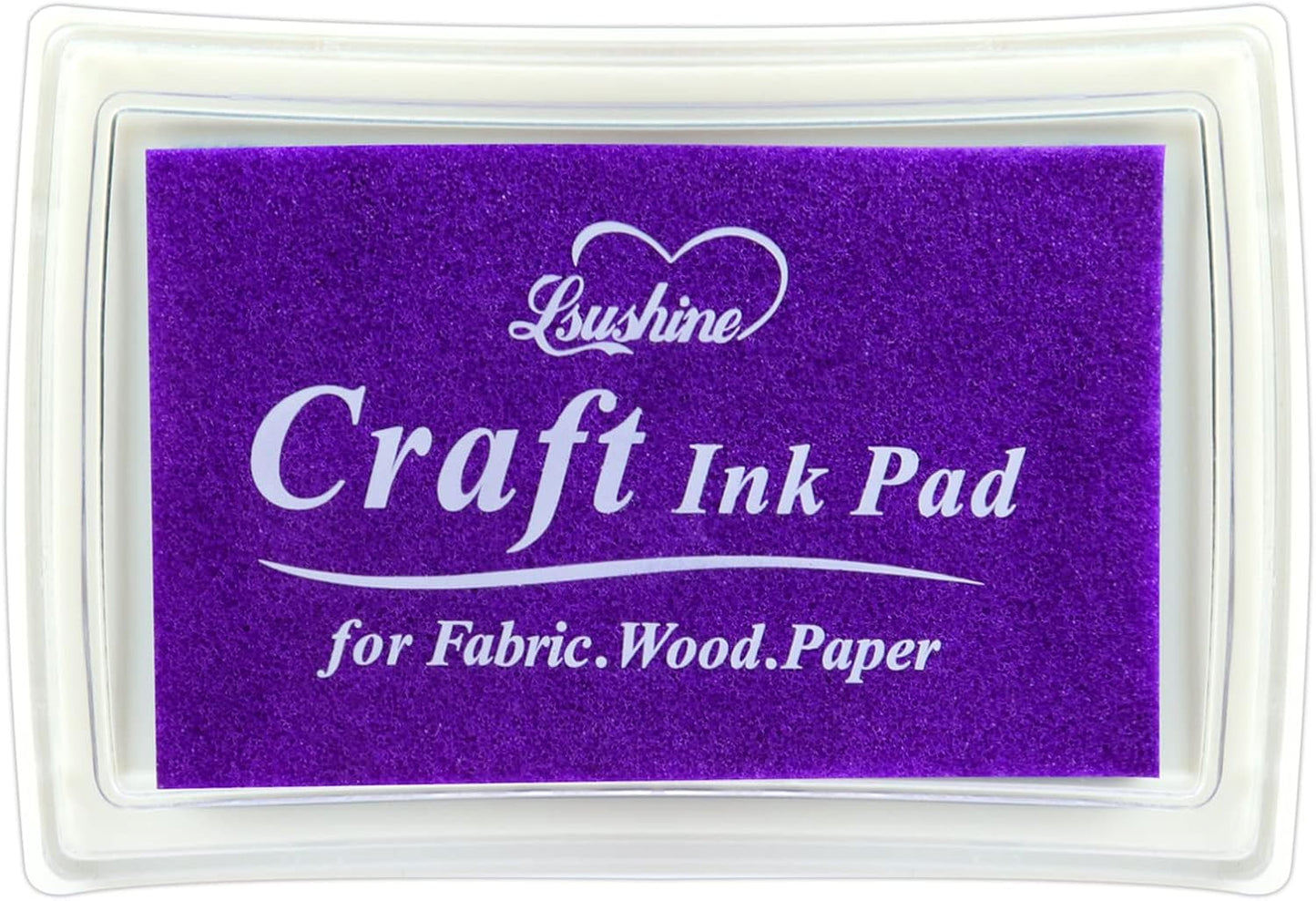 Craft Ink Pad for Rubber Stamps, Paper, Wooden, Fabric, Scrapbooking, Non-Toxic Finger Ink Pads for Kids (Purple)
