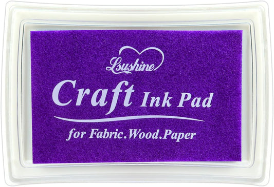 Craft Ink Pad for Rubber Stamps, Paper, Wooden, Fabric, Scrapbooking, Non-Toxic Finger Ink Pads for Kids (Purple)