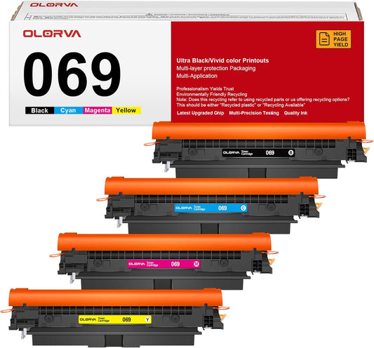 069 Toner Cartridge Set MF753Cdw - 4 Pack Replacement for Canon 069 Toner Cartridge Set 069H Works for Canon Color ImageCLASS Mf753cdw MF751Cdw MF752Cdw LBP674Cdw MF752Cdw MF756Cx LBP673Cdw (B/C/Y/M)
