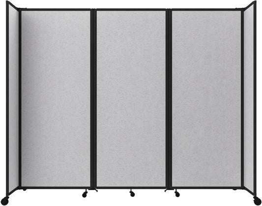Versare Room Divider 360 Portable Wall Partition | Folding Panels | Large Freestanding Divider | Locking Wheels | Temporary Room Separator