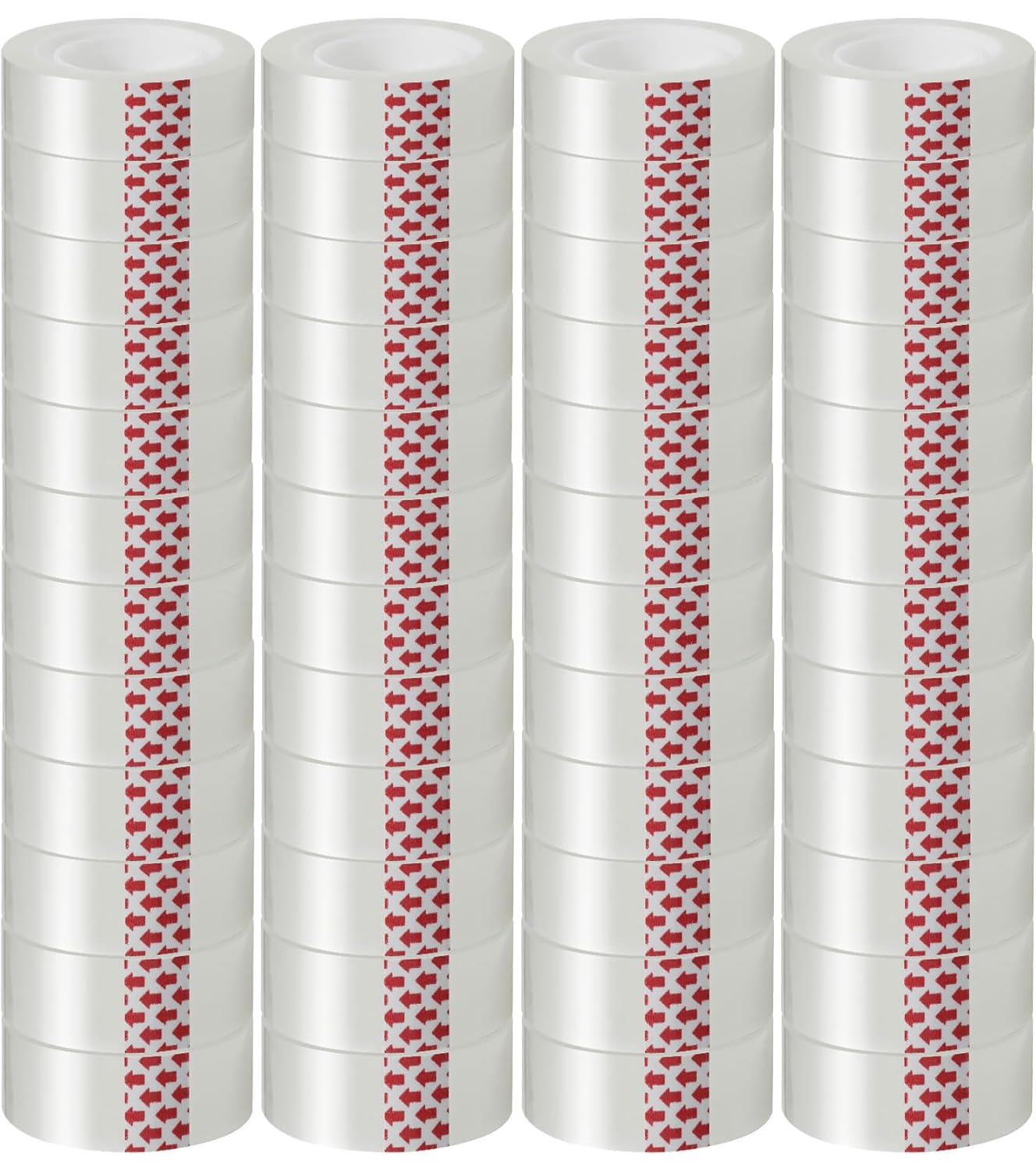 48 Rolls Transparent Tape Refills, Clear Tape Dispenser Refill Rolls, Glossy Gift Wrap Tapes for Office, School, Home, 3/4 x 800 Inches