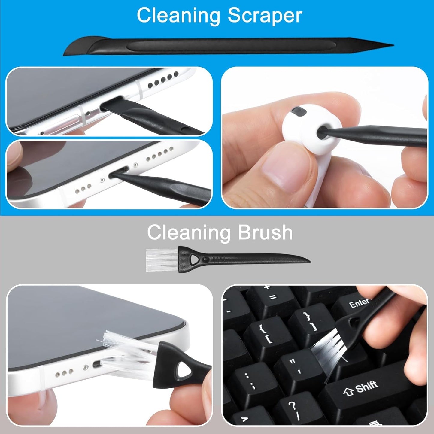 walrfid 2Pcs Car Screen Cleaner, Laptop Screen Cleaner Spray and Wipe, Electronic Computer Cleaning Kit for iPad, iPhone, Cellphone, Monitor, MacBook Pro, Car Display, Tablet, TV Flat Screens, Cream