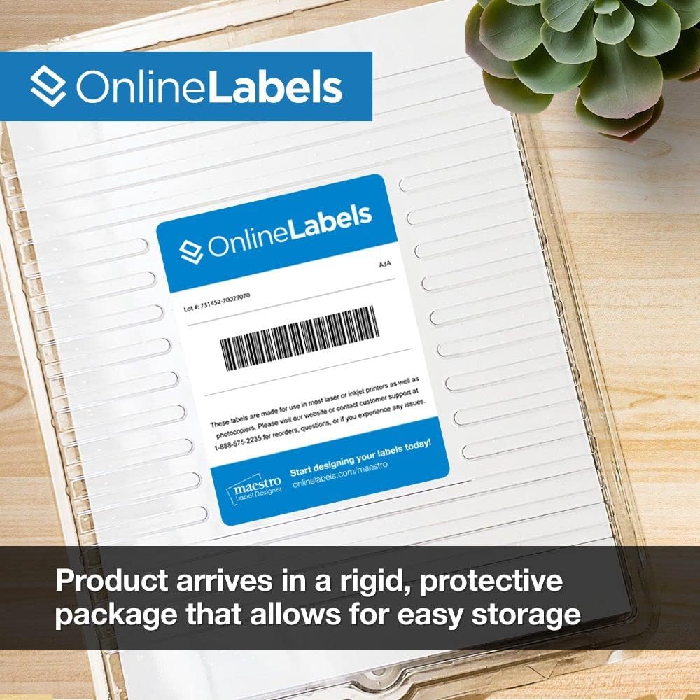 3 x 2 Rectangle Labels - Permanent, White Matte - Wax Melt, Soap, Address Labels - Pack of 1,000 Labels, 100 Sheets - Inkjet/Laser Printers - Online Labels