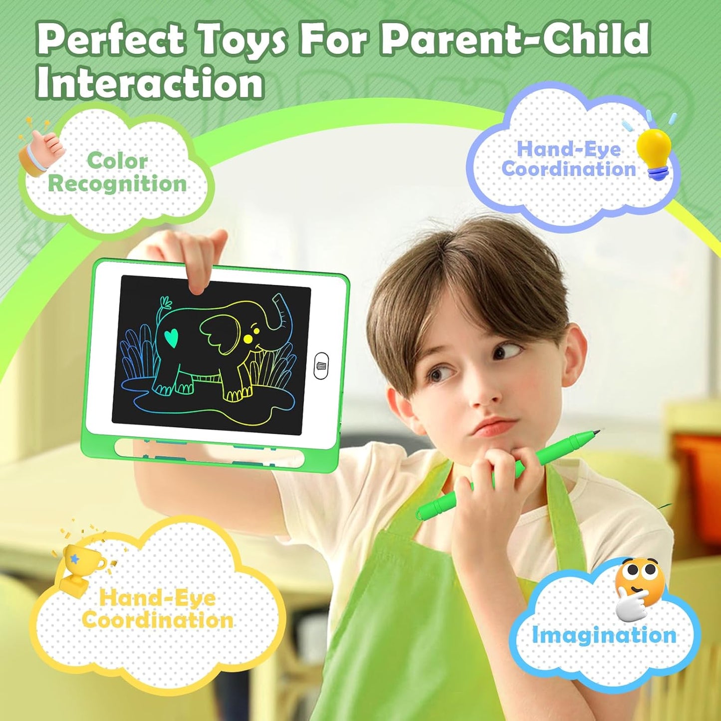 8 Pack LCD Writing Tablet for Kids, 6.5 Inch Colorful Doodle Board Drawing Tablet, Erasable Reusable Electronic Drawing Pads, Educational Learning Toys Birthday Gifts for Girls Boys Age 3 4 5 6 7 8