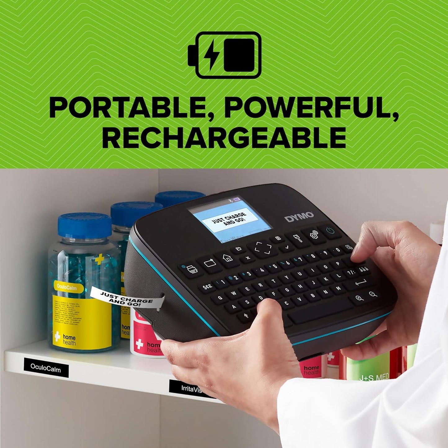 DYMO LabelManager Executive 640 CB Portable Label Printer Kit with Carry Case and 3 Label Cassettes | Compact QWERTY Label Maker | Bluetooth & USB Connectivity | Compatible with DYMO D1 Labels