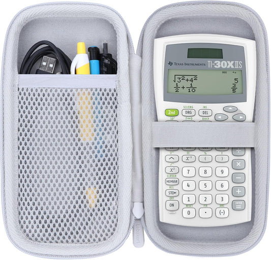 Hard Carry Case Compatible with Texas Instruments TI-30XIIS TI-30XS TI-30Xa TI-36X Pro Scientific Calculator (Off White Case Only)