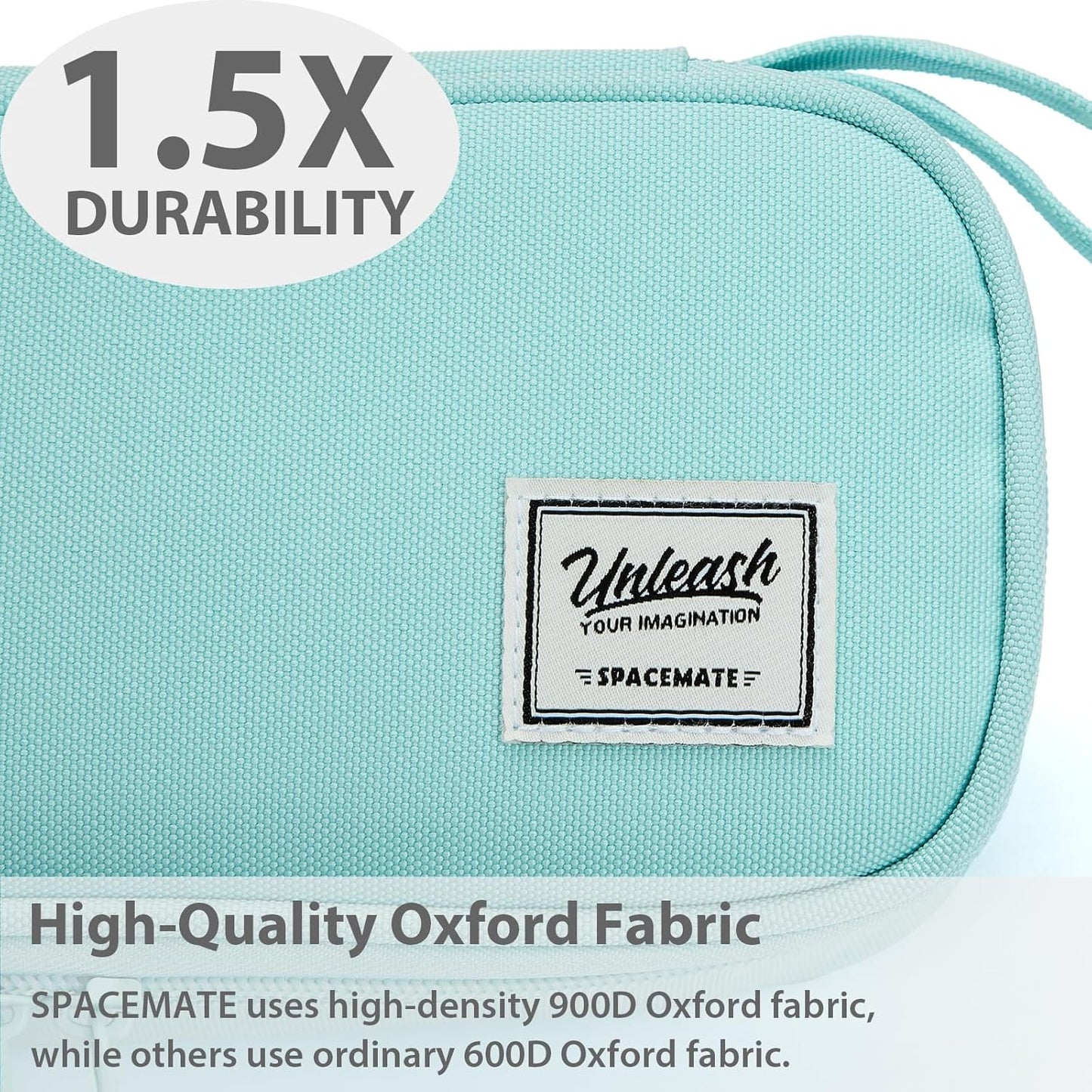 Pencil Case Pouch Box Bag School Supplies Girls Boys Kids, Cute Preppy Stuff Large Big Capacity Aesthetic Pen Organizer, Back to College Stationary, Eggshell Blue, Standard Stlye, 1800ml