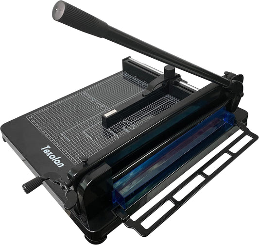 TEXALAN(R) Heavy Duty Guillotine Paper Cutter Black 400 Sheets Stack Paper Trimmer (A3-17'' Paper Cutter)