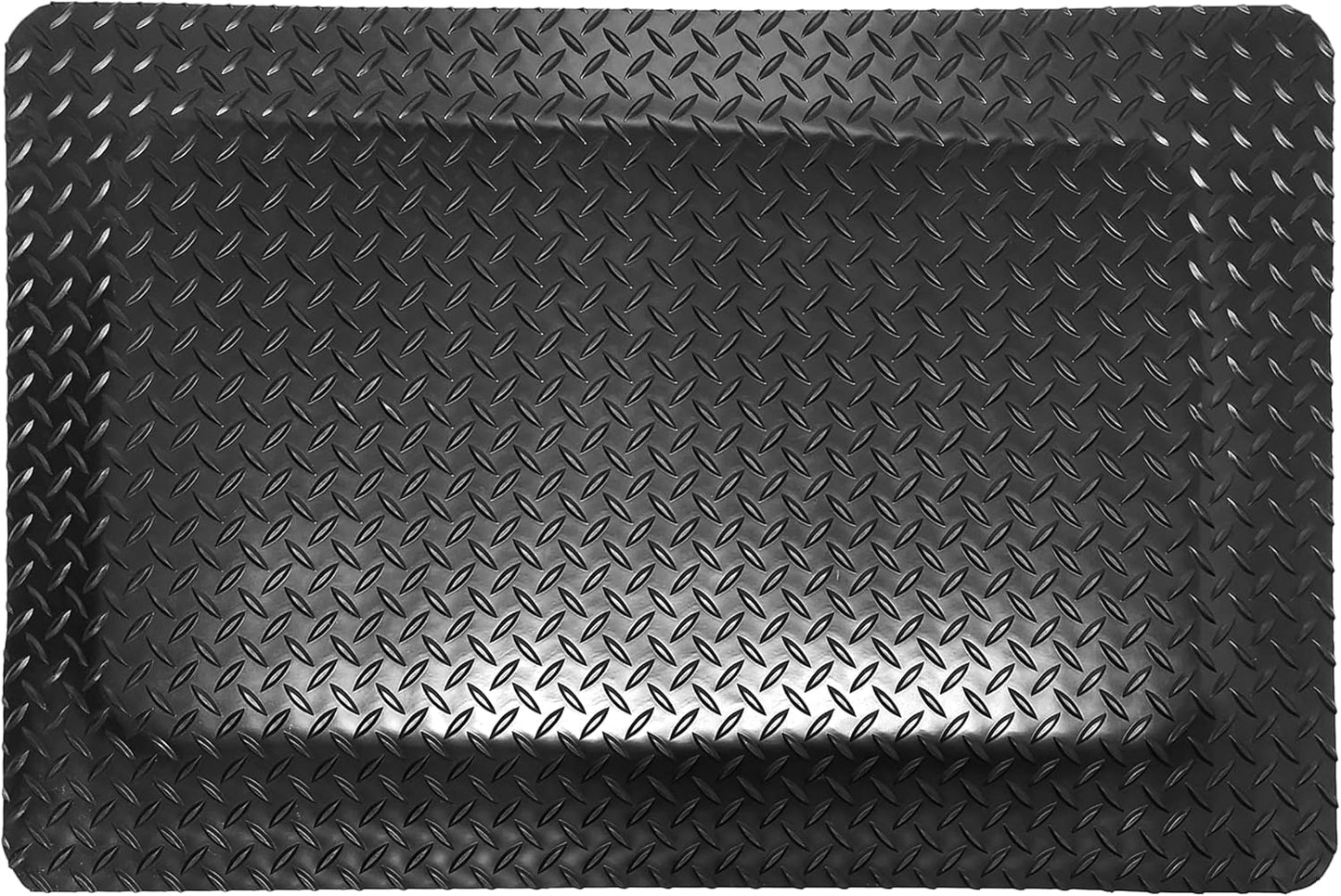 Rhino Mats, American Classic Diamond Anti-Fatigue Mats, Industrial Ergonomic Comfort Standing Mat for Work, Home, Garage, Office, Kitchen or Anywhere (Black 1" Thick, 4 FT. x 11 FT.)