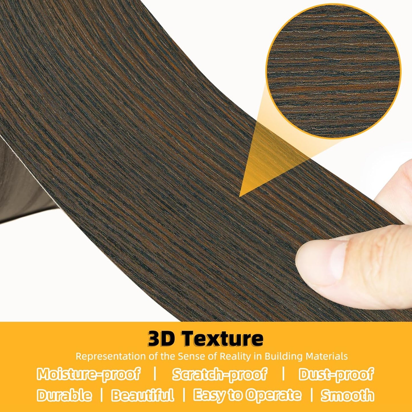 GSCIT Club Wood Grain Repair Tape, 2.4 inch X 250ft Self Adhesive Brown Walnut Grain Repair Patch for Tables, Chairs, Baseboards, Doors, Windows, Floors, Handicraft DIY.