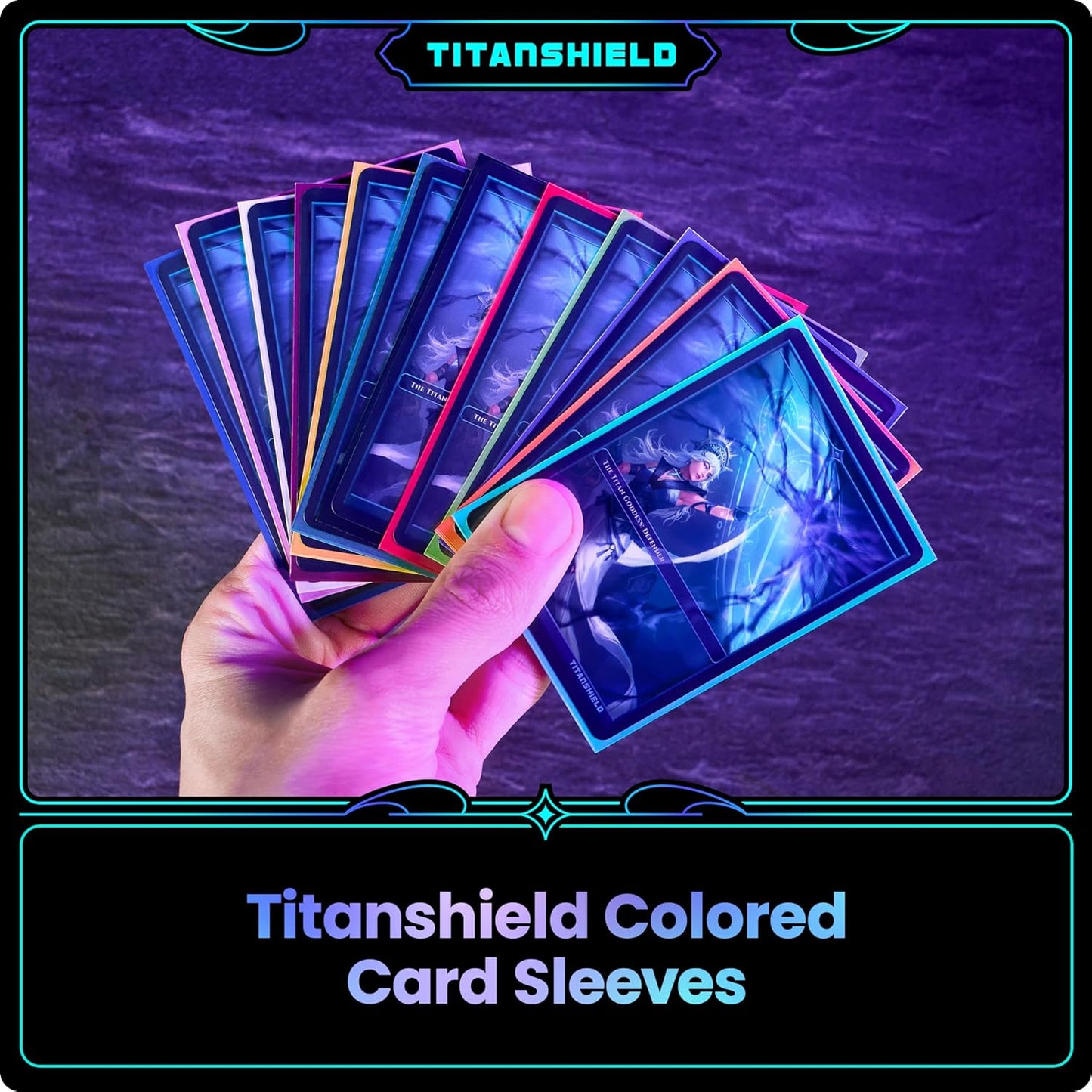 TitanShield (150 Sleeves/Red Standard Size Board Game Trading Card Sleeves Deck Protector Compatible with Pokemon, MTG Magic The Gathering