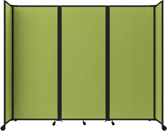 Versare Room Divider 360 Portable Wall Partition | Folding Panels | Large Freestanding Divider | Locking Wheels | Temporary Room Separator