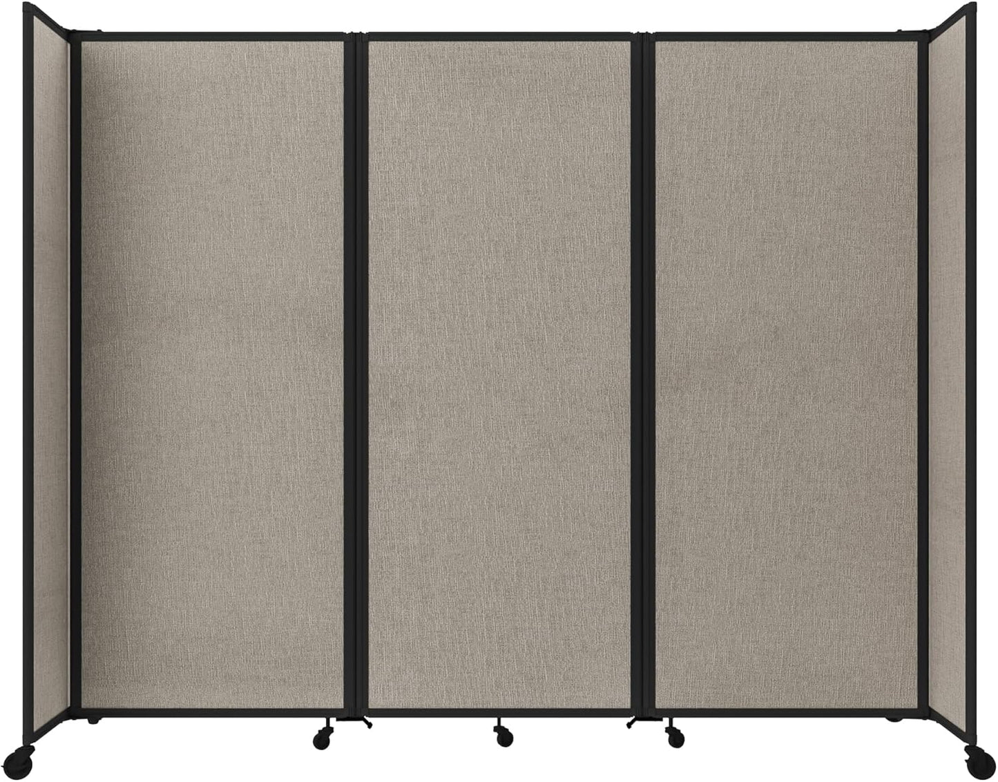 Versare Room Divider 360 Portable Wall Partition | Folding Panels | Large Freestanding Divider | Locking Wheels | Temporary Room Separator