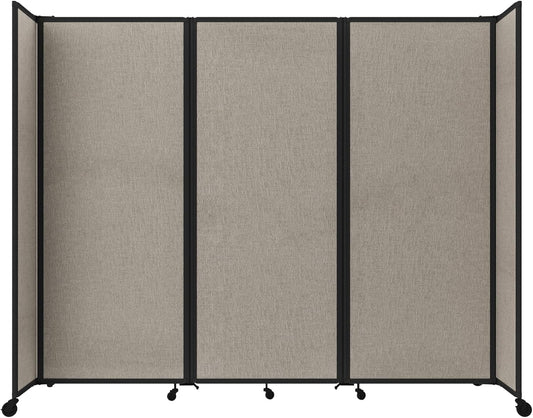 Versare Room Divider 360 Portable Wall Partition | Folding Panels | Large Freestanding Divider | Locking Wheels | Temporary Room Separator