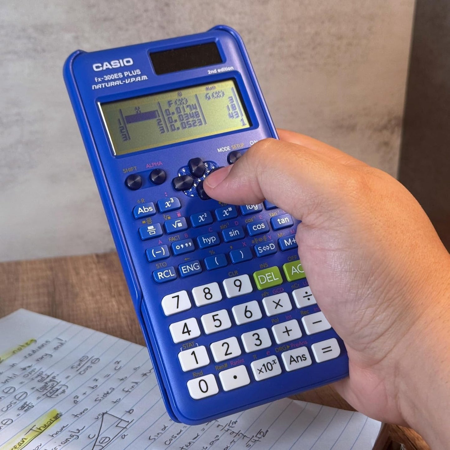 Casio fx-300ES Plus 2nd Edition – Standard Scientific Calculator | 262 Functions, Natural Textbook Display℠ | Ideal for Middle School, High School Math, Statistics & Algebra | Blue (Pack of 2)