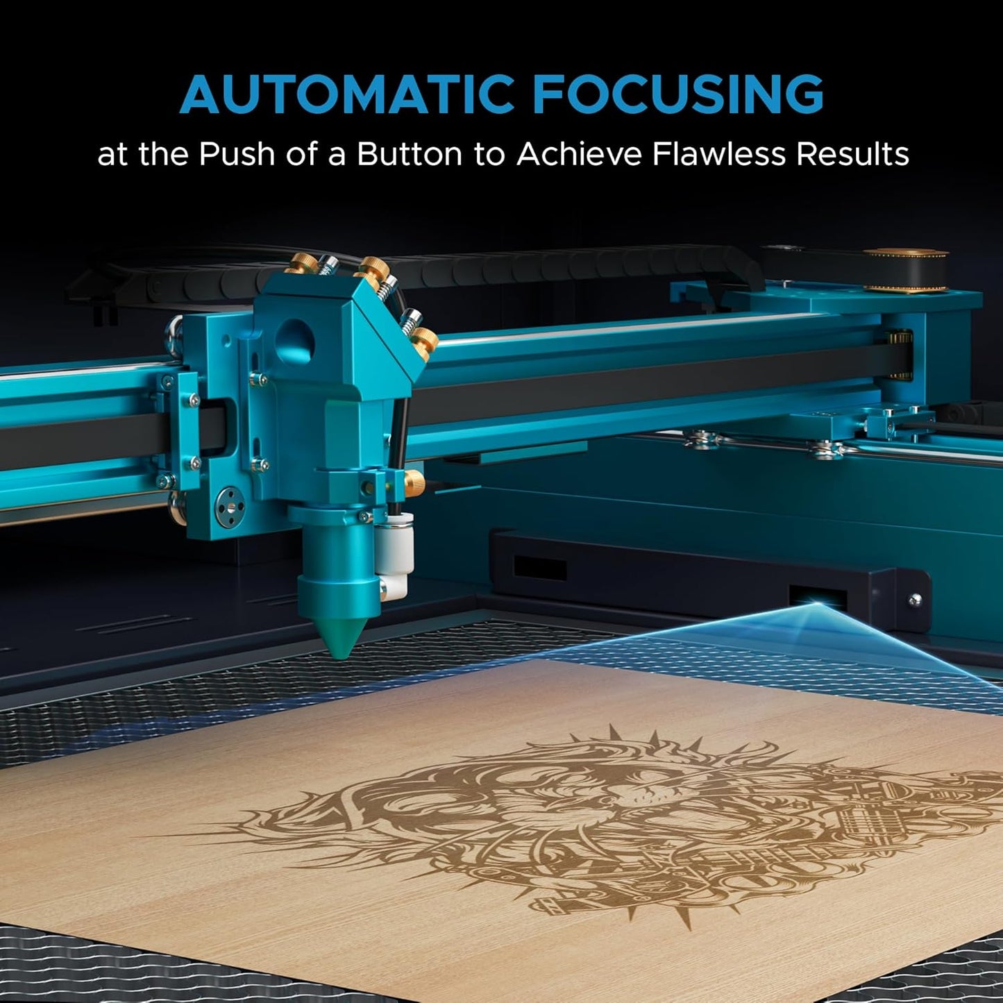 OMTech Pronto 130W CO2 Laser Engraver with Water Chiller | 51" × 35" Laser Cutting Machine with Autofocus | 2-Way Pass, Air Assist, Red Dot Pointer | Ideal for Wood, Glass, Acrylic, and More