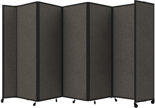 Versare Room Divider 360 Portable Wall Partition | Folding Panels | Large Freestanding Divider | Locking Wheels | Temporary Room Separator
