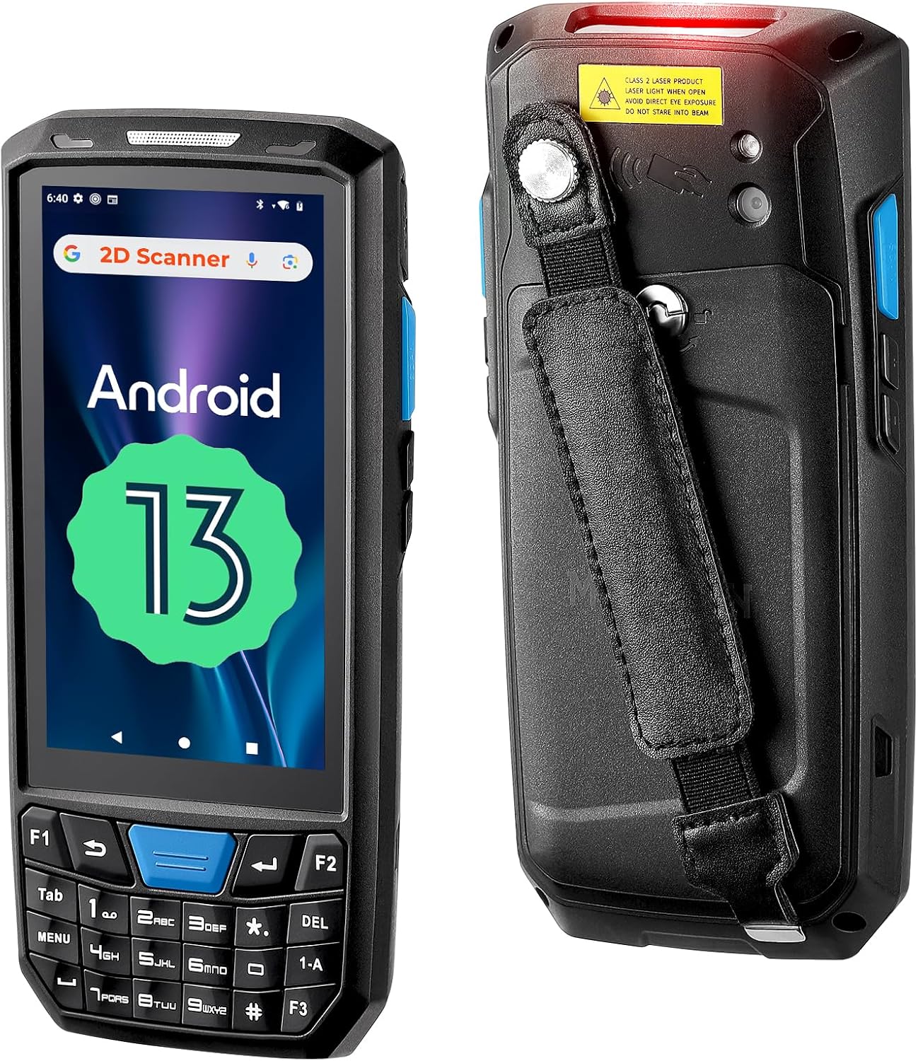 MUNBYN Android 13 Handheld Scanner, Android Barcode Scanner, 4GB+64GB, Equip with N6703 1D & 2D QR Bar Code Scan Engine, IP66 for Warehouse & Logistics, 035Pro