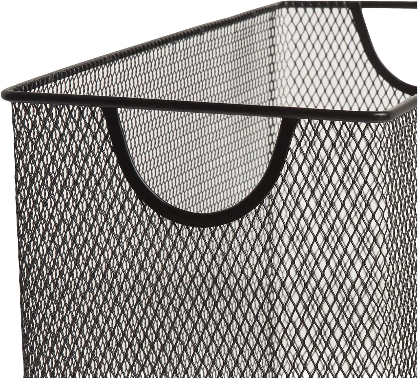 U Brands Mesh Steel Desktop Hanging File Holder, Letter Size, 12.4" x 9.53" x 5.5", Black - 457U00-06