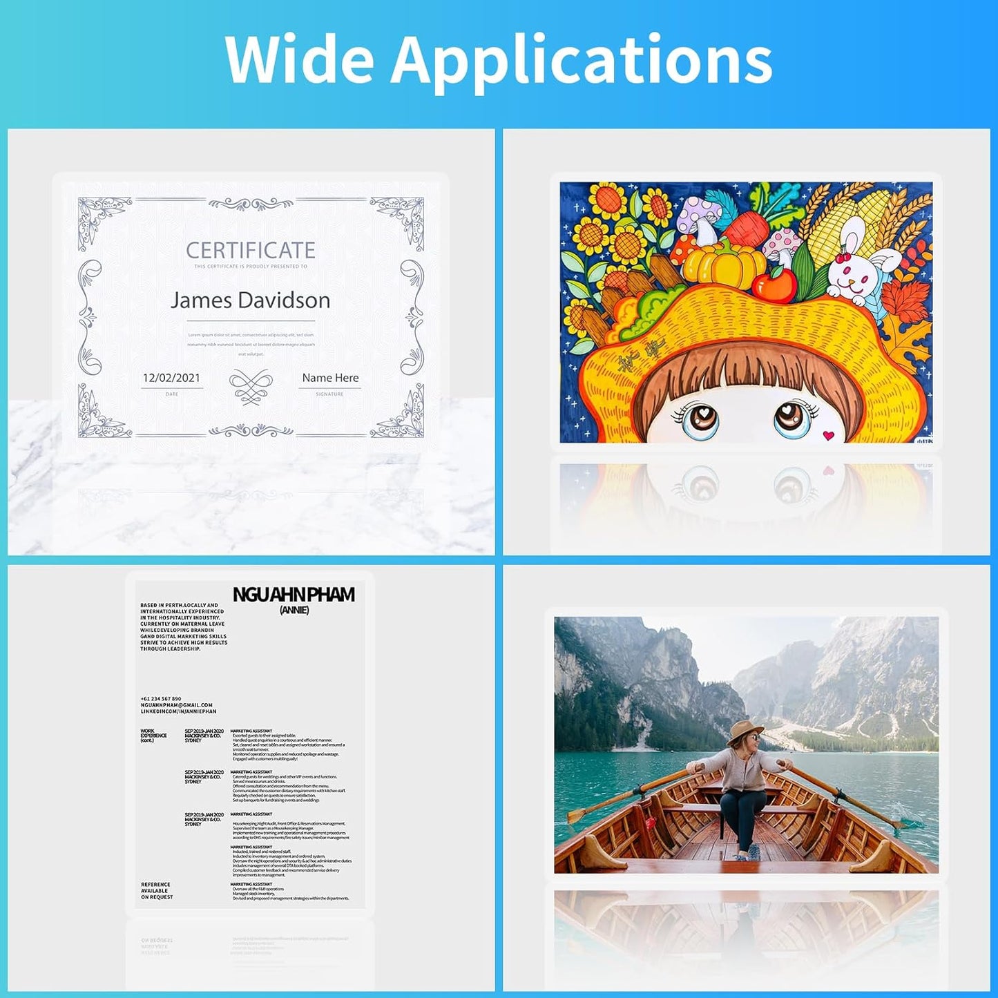 (3 Mil) 200 Pack Laminating Sheets, Thermal Laminating Pouches Holds 8.5 x 11 Inch, 3 Mil Clear Laminator Paper 9 x 11.5 Inch, Letter Size, for Education,Documents, Certificate