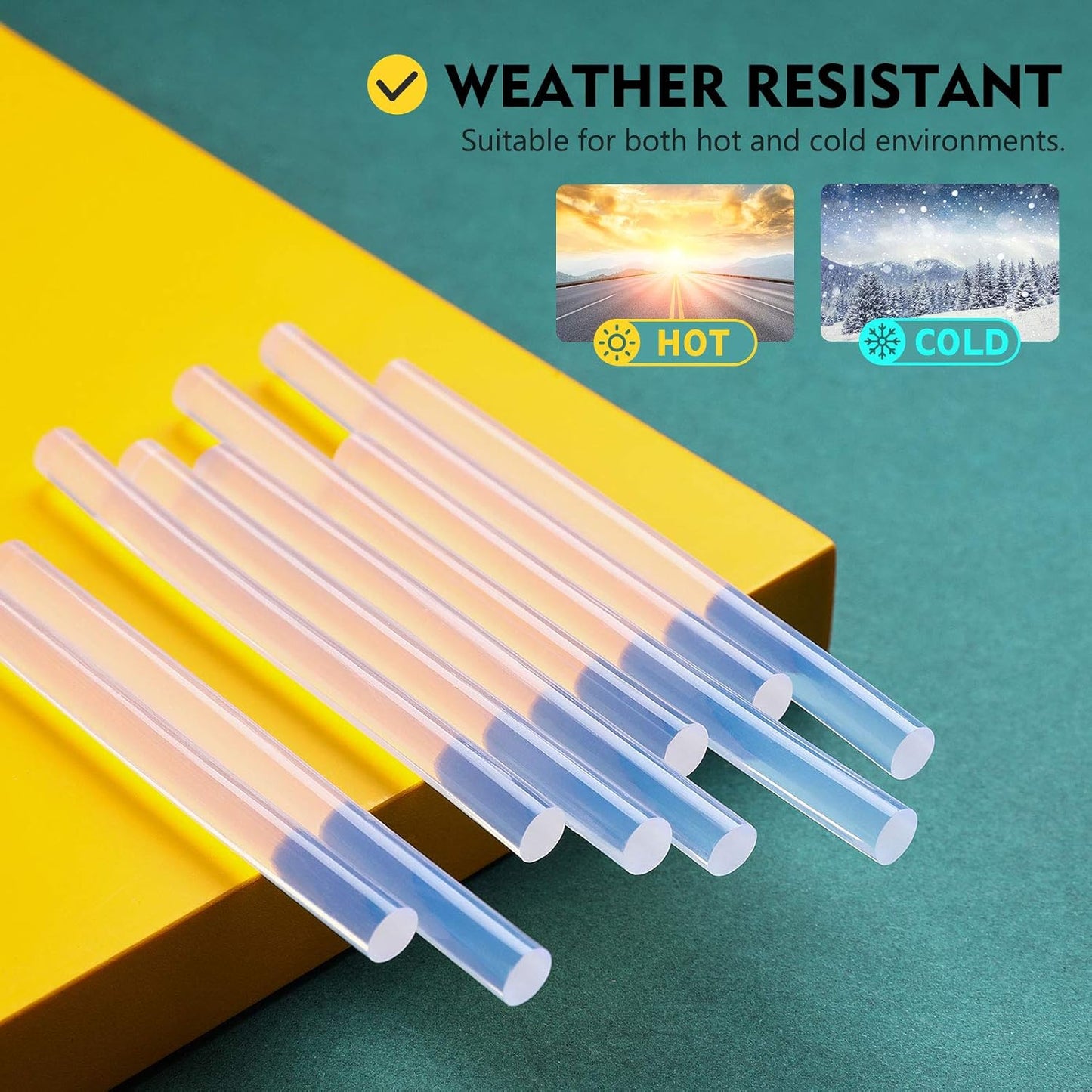 Magicfly Hot Glue Gun Sticks, Huge Pack of 800, 6 lbs, 4 Inch Long and 0.27 Inch Diameter Mini Hot Melt Glue Sticks, Compatible with Most Glue Guns, for DIY Craft Projects and Sealing