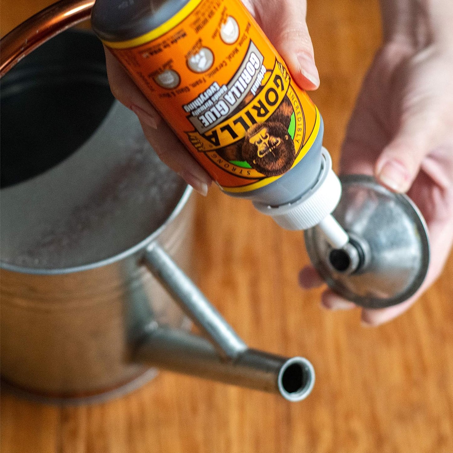 Gorilla Original Gorilla Glue, Brown, Waterproof Polyurethane Glue, 18 Ounce (Pack of 1) - Expands Into Materials, All Purpose